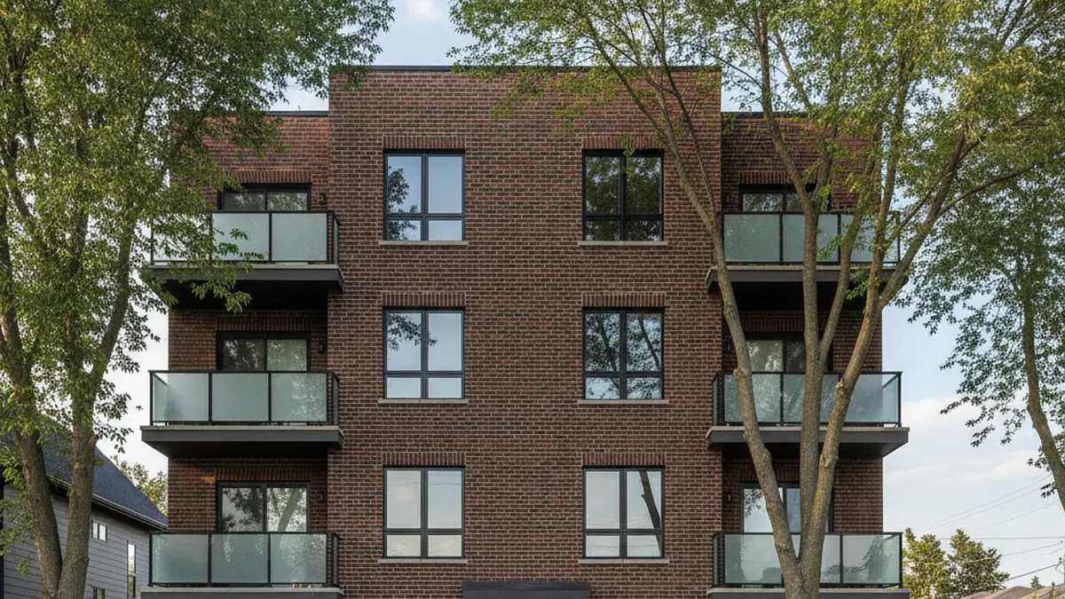 Brick multiplex building on the North Shore of Québec illustrating a good NIM for investors