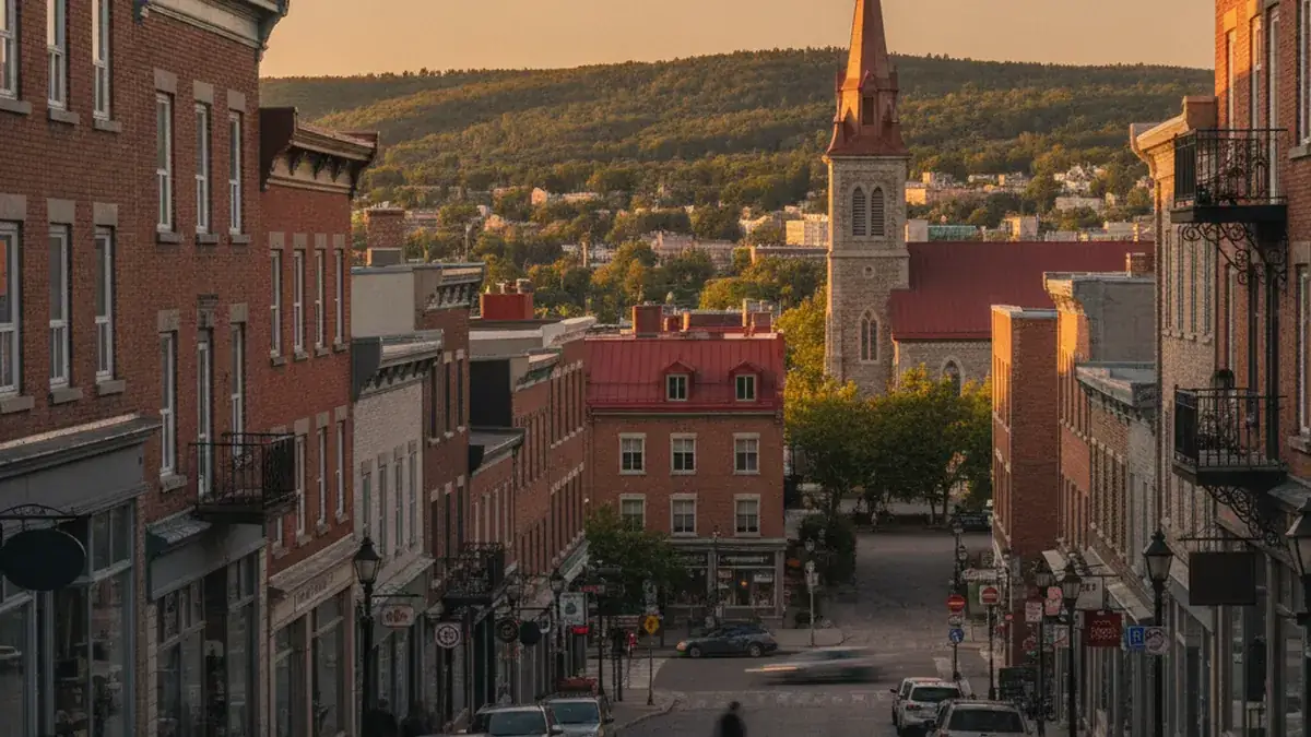View of downtown Saint-Jérôme, capital of the Laurentides, with income properties
