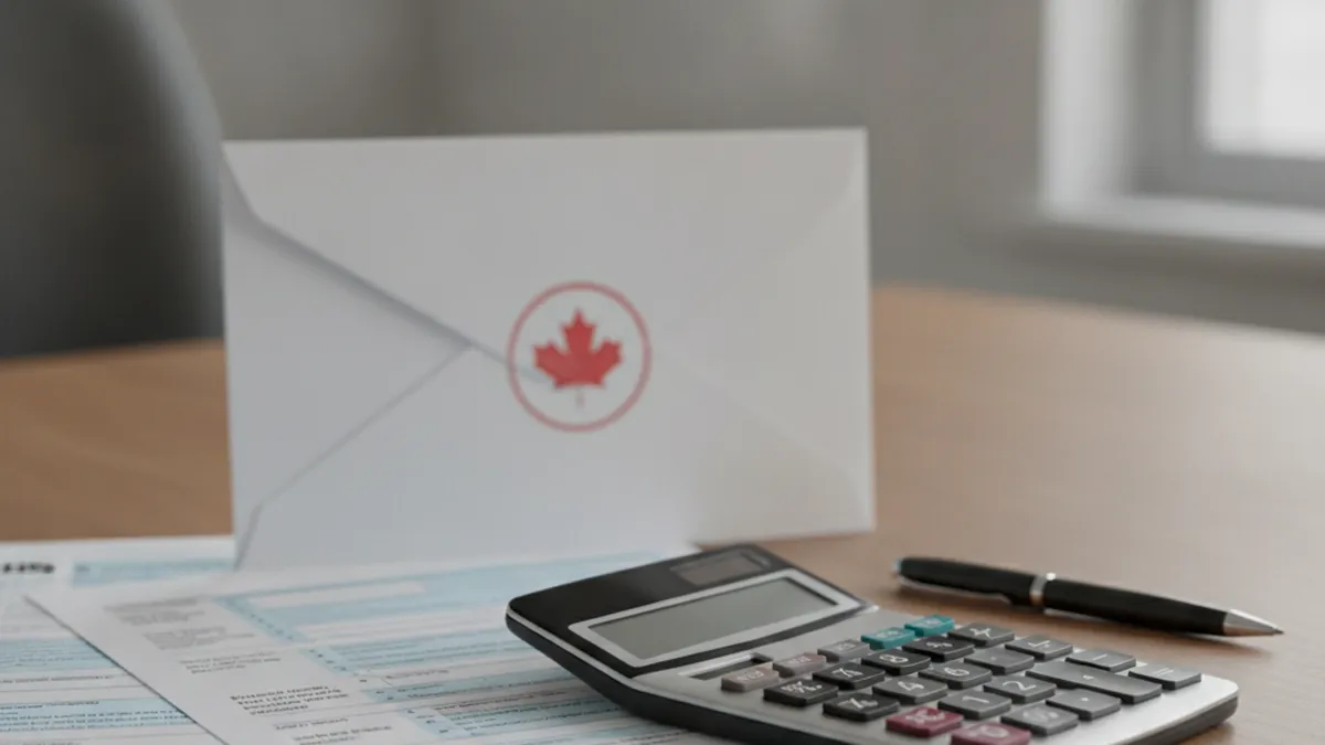 Calculatrice, formulaire fiscal et documents évoquant une dénonciation à Revenu Québec pour hébergement touristique illégal