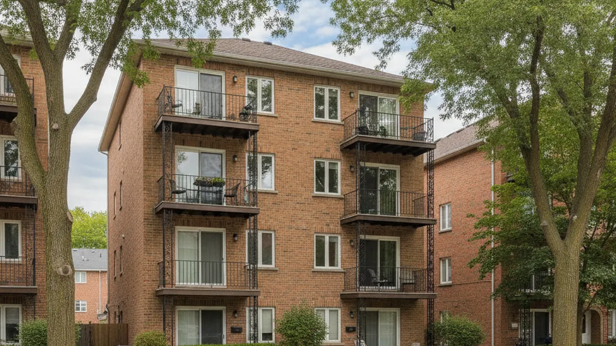 Multi-storey multi-unit income property in a residential neighbourhood of Laval on Île Jésus