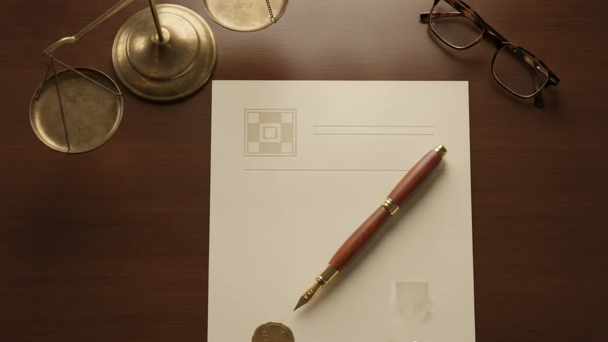 Notary office with deed of sale and pen to validate a land transfer tax exemption in Mascouche