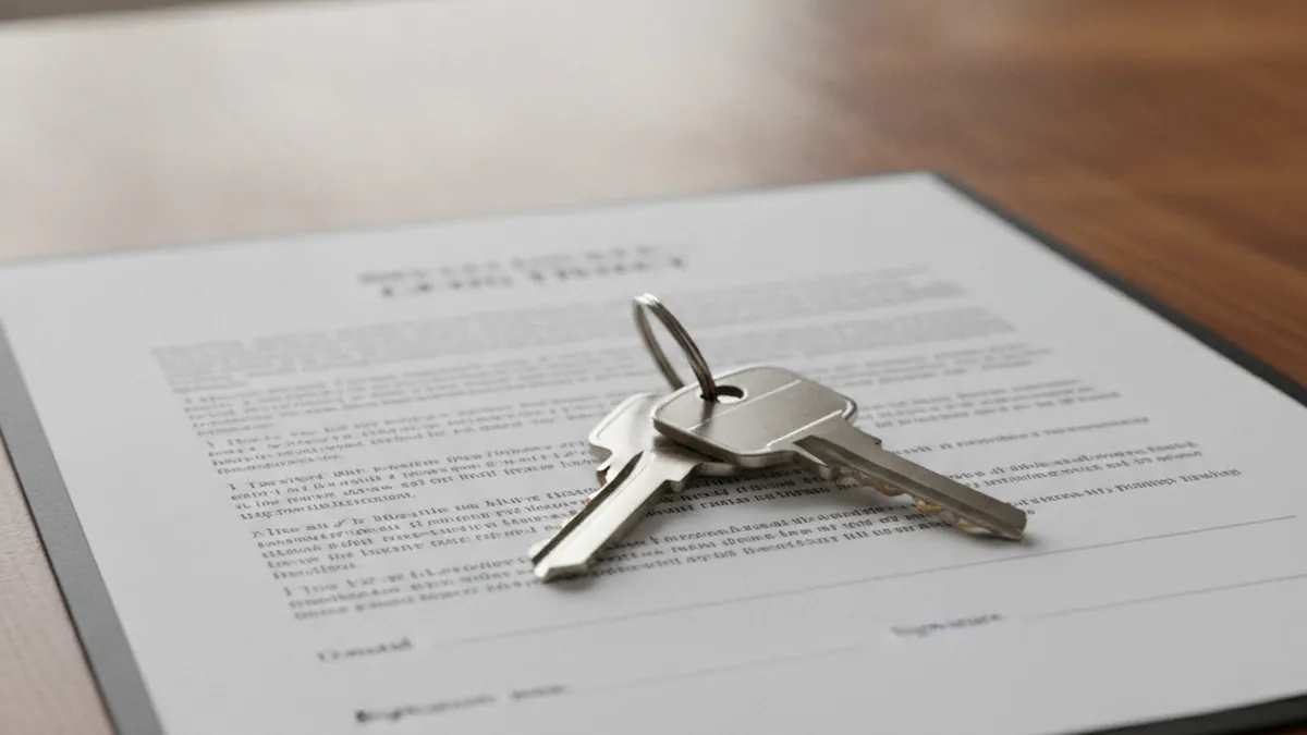 Bail de location et clés d'un logement de plex sur un bureau, distinction entre occupant sans droit et locataire au Québec