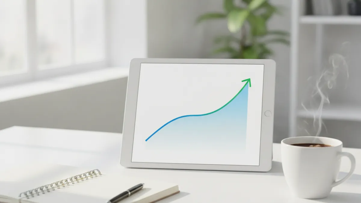 Chart of Canadian mortgage rate forecasts for end of 2026 on tablet and notepad