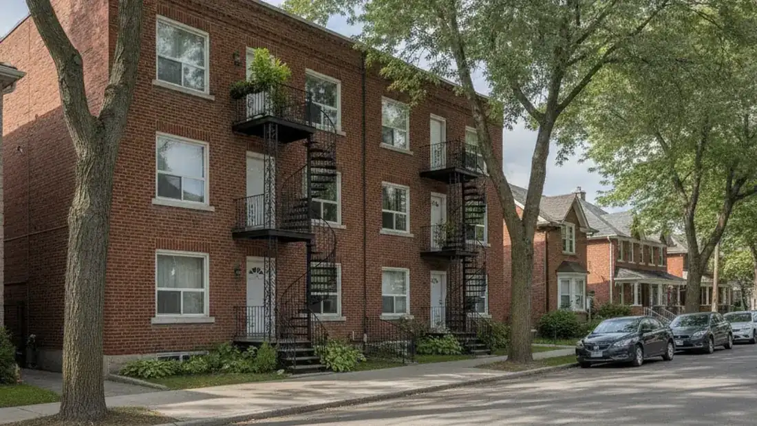 Brick triplex on the North Shore illustrating the price per door of an income property in Laval in 2026