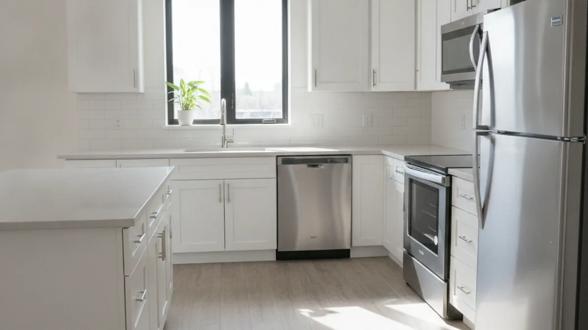 Rénovation de cuisine d'un logement locatif avec valeur ajoutée