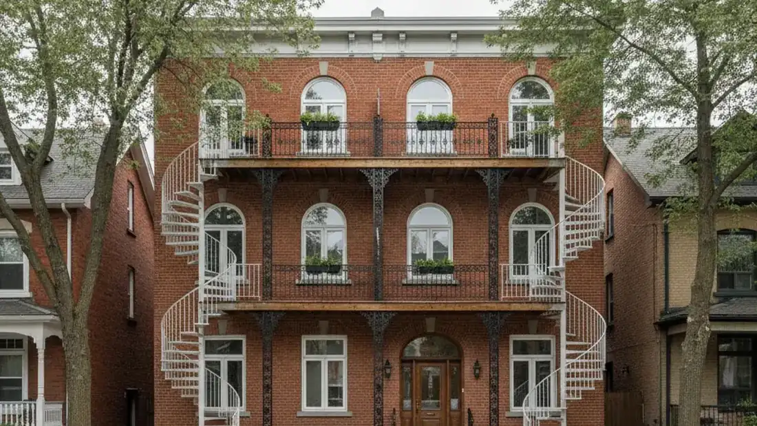 Brick triplex on the North Shore of Québec illustrating the rise in owner-occupancy repossessions in 2026