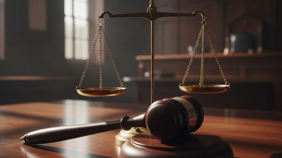 Judge's gavel and scales of justice on a desk, sanction for a bad-faith owner-occupancy repossession in Québec