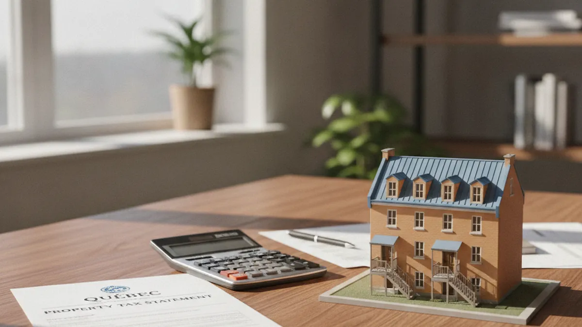 Analysis of operating expenses for a multiplex including school tax on the North Shore of Quebec