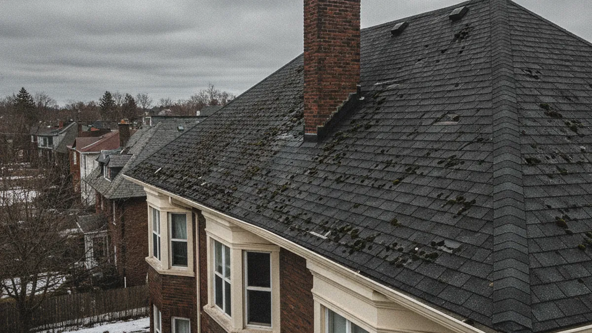 Toiture en asphalte avec travaux différés sur un multilogement au Québec