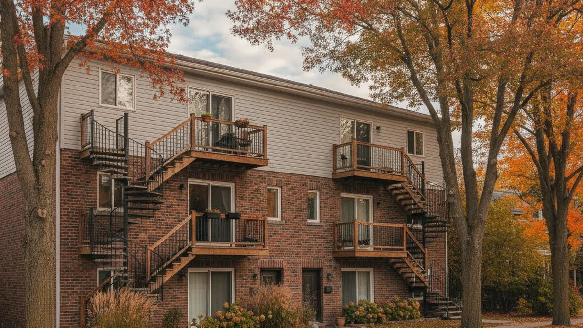 Facade of a North Shore Quebec multiplex for sale by broker or direct buyer